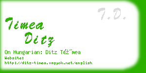 timea ditz business card